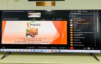 Ambassador Mridul Kumar attended a virtual interactive session hosted by Federation of Indian Chambers of Commerce & Industry (FICCI) on 07 May 2024.